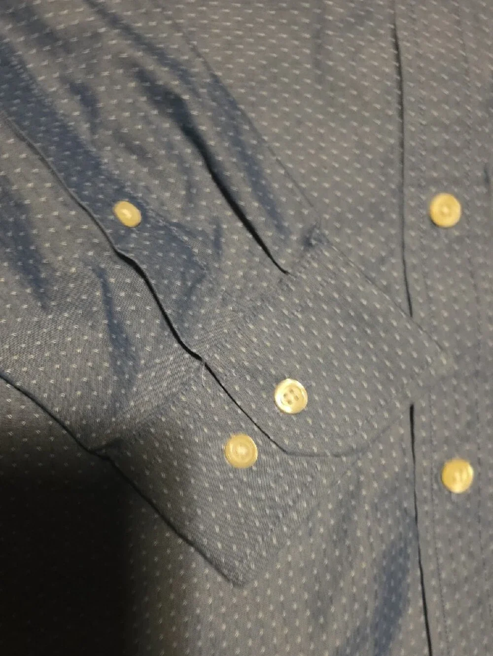 Banana Republic Blue Micro-Pattern Long Sleeve Dress Shirt, Non-iron, Size Large